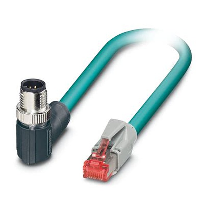 Phoenix Contact M12, RJ45, 2 m Ethernet Cable Screened Polyurethane Sheath