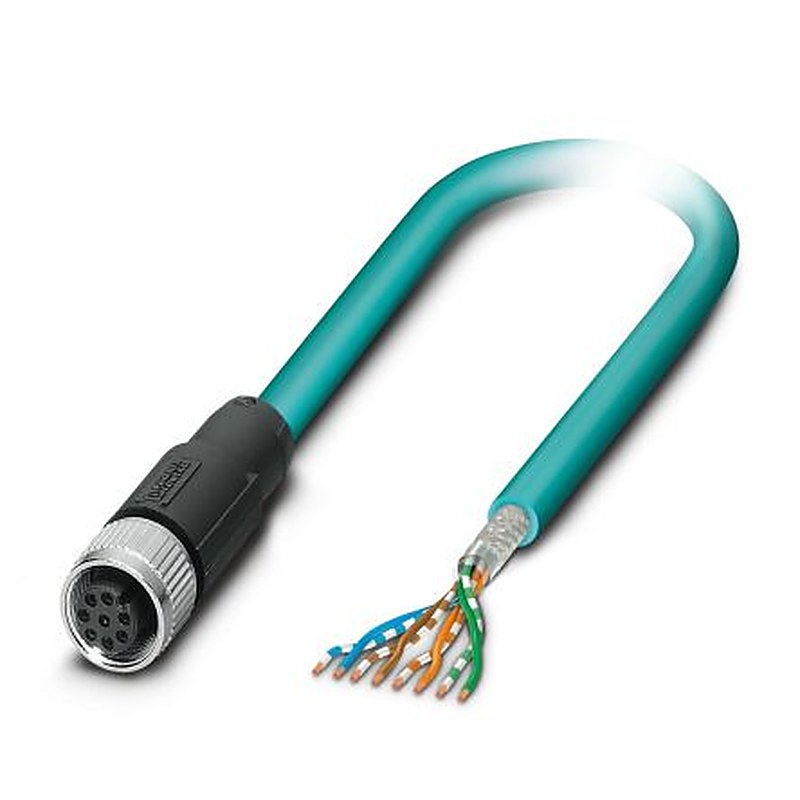 Phoenix Contact NBC- 2.0-94B/FS SCO US, 2 m Cat5 Ethernet Cable, Blue, Shielded 2 Polyvinyl Chloride Sheath
