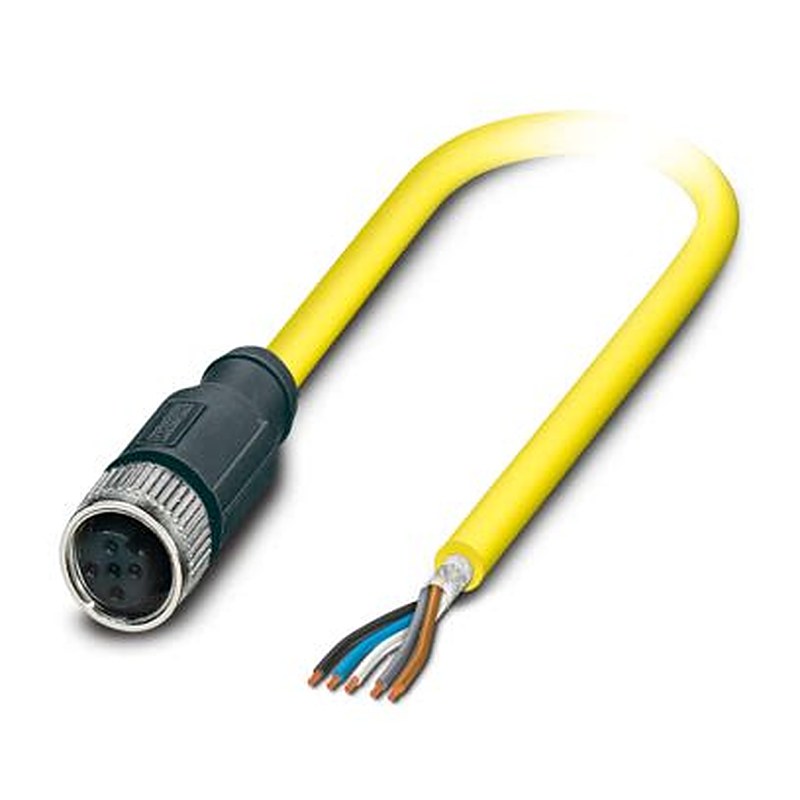 Phoenix Contact Female 5 way M12, Straight to 5 way Straight Actuator/Sensor Cable, 2 m