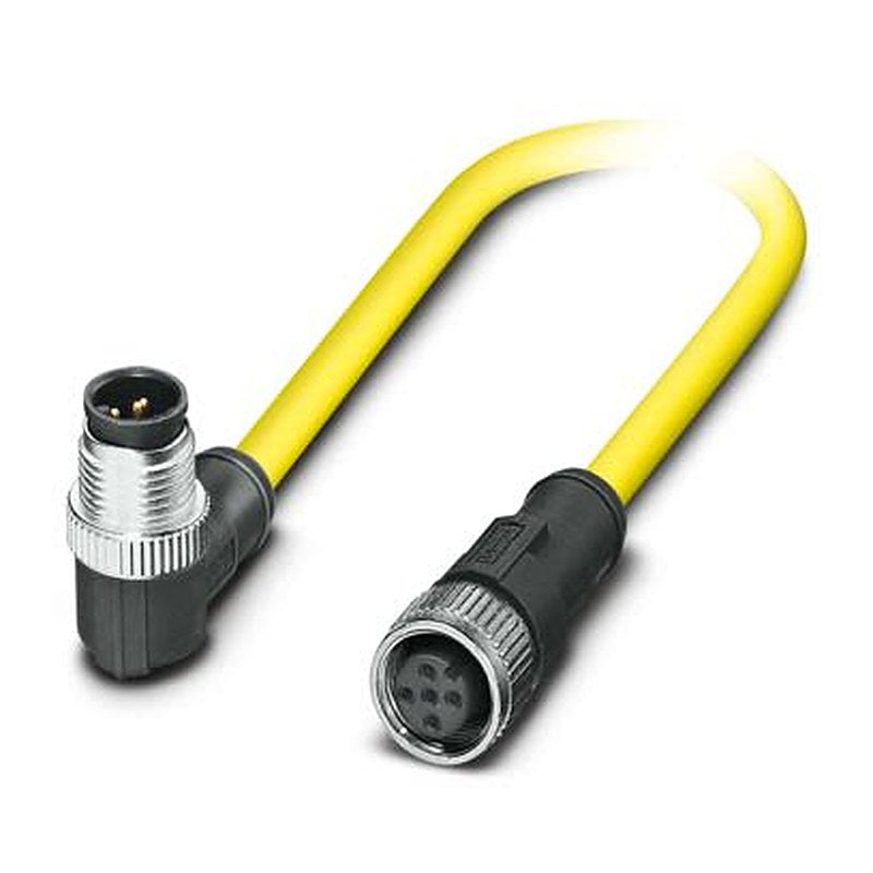 Phoenix Contact Male 5 way M12, Right Angle to Female 5 way M12, Straight Actuator/Sensor Cable, 500 mm