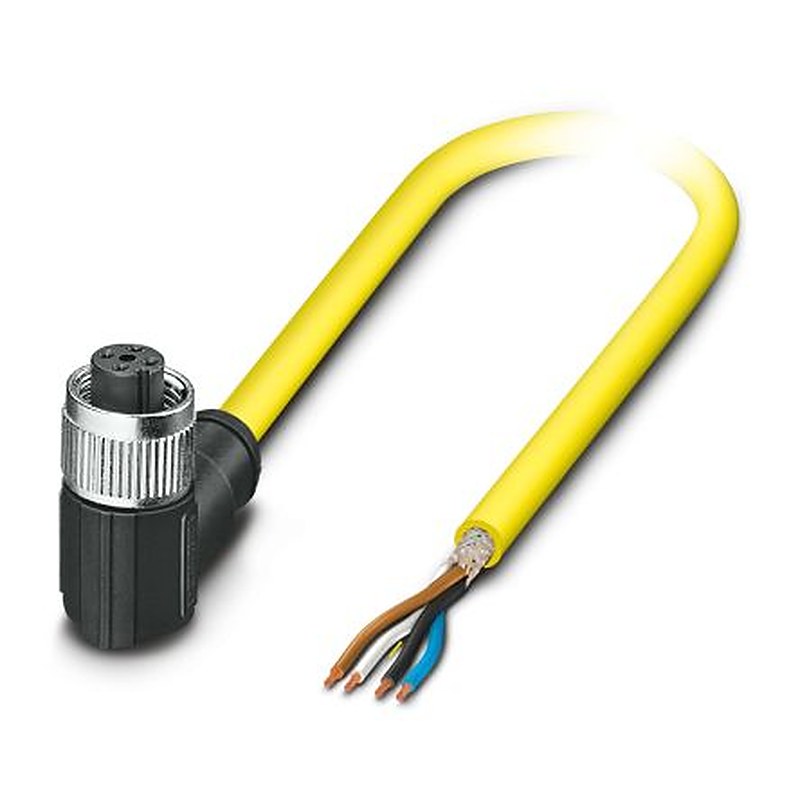Phoenix Contact Female 4 way Right Angle to 4 way Unterminated Sensor Actuator Cable, 5 m