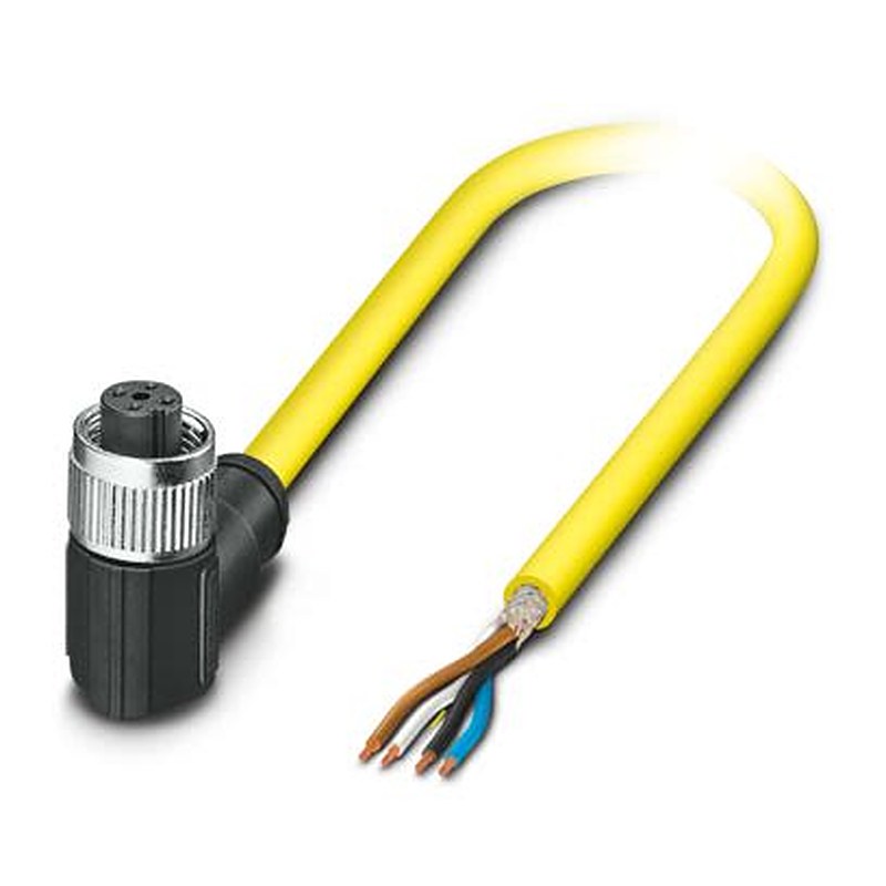 Phoenix Contact 5 way Free Cable End to Female 5 way Angled Socket M12 Sensor Actuator Cable, 2 m