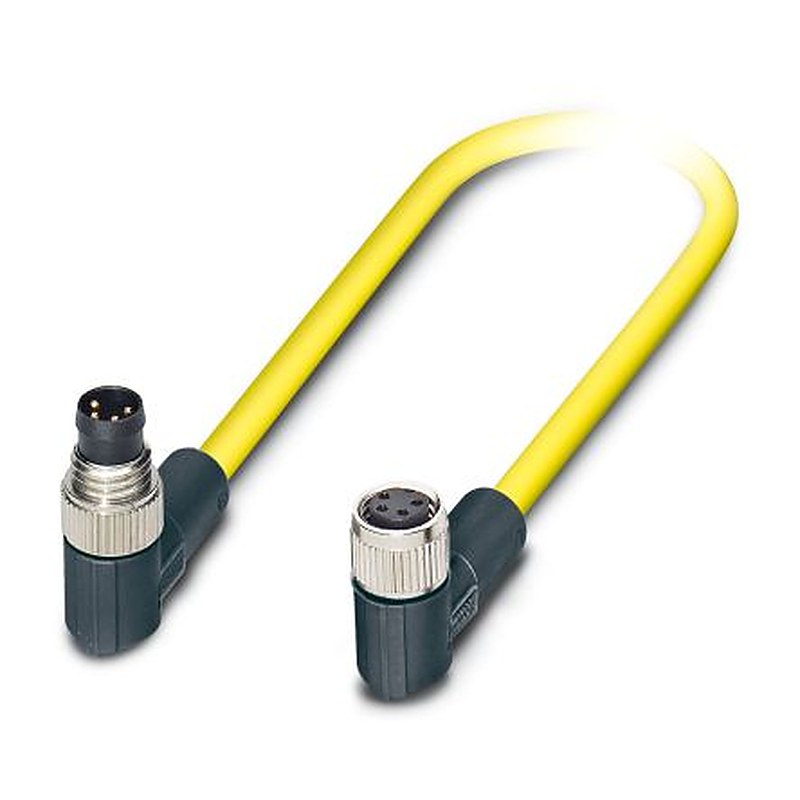 Phoenix Contact Male 4 way Right Angle to Female 4 way M8 Actuator/Sensor Cable, 1.5 m