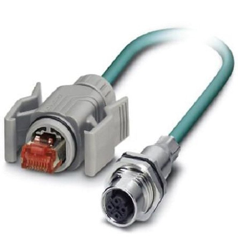 Phoenix Contact VS, 2 m Cat5e Ethernet Cable, Green, Shielded 2 Screened Polyurethane Sheath