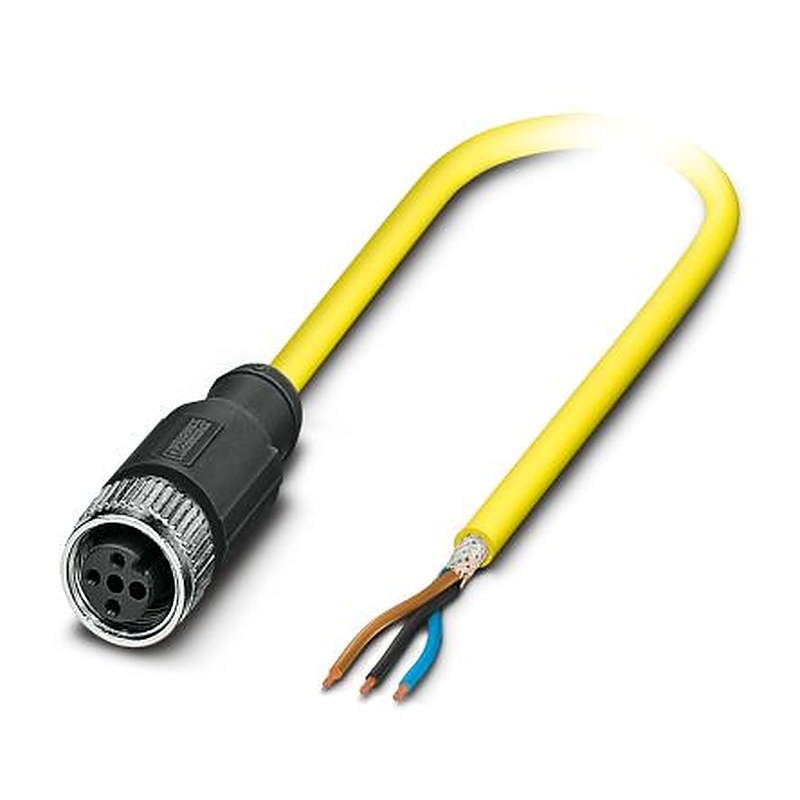 Phoenix Contact 3 way Free Cable End to Female 3 way M12, Straight Sensor Actuator Cable, 10 m