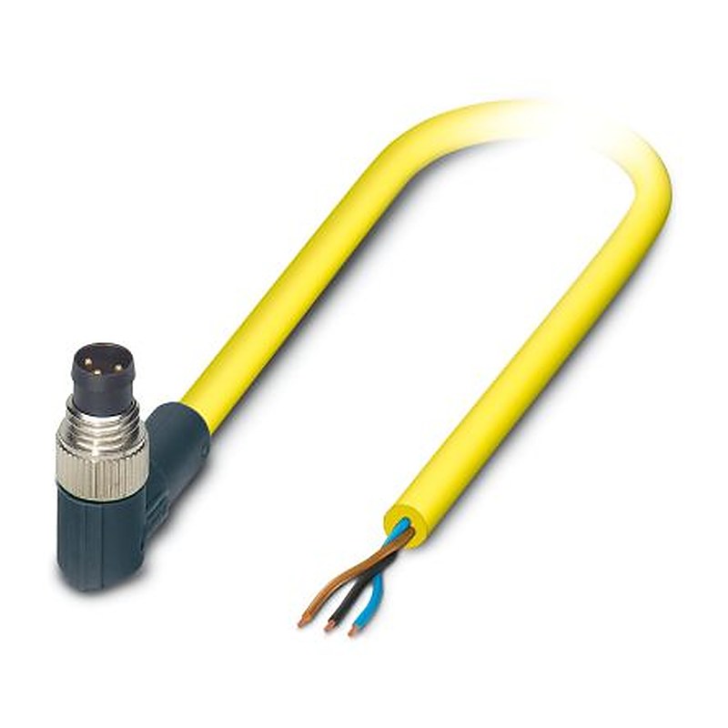 Phoenix Contact Male 3 way Right Angle to 3 way Unterminated Sensor Actuator Cable, 2 m