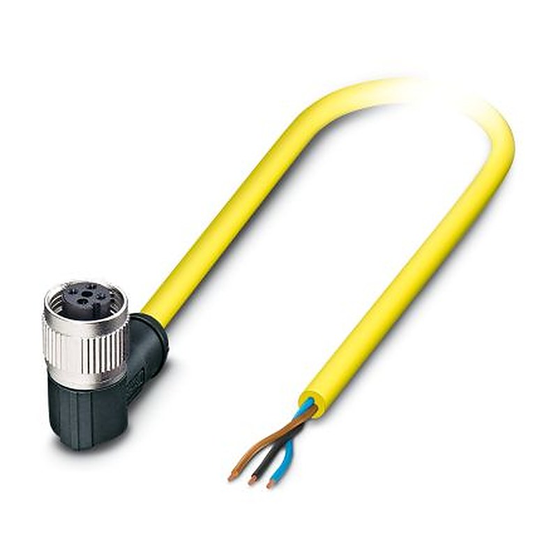 Phoenix Contact Female 3 way Right Angle to 3 way Unterminated Sensor Actuator Cable, 2 m