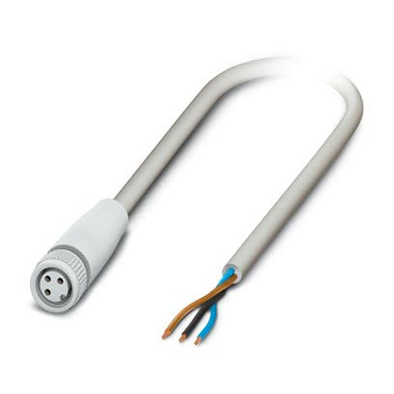 Phoenix Contact 3 way Free Cable End to Female 3 way M8, Straight Sensor Actuator Cable, 1.5 m