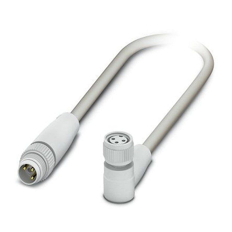 Phoenix Contact Male 3 way M8 to Female 3 way M8 Sensor Actuator Cable, 3 m