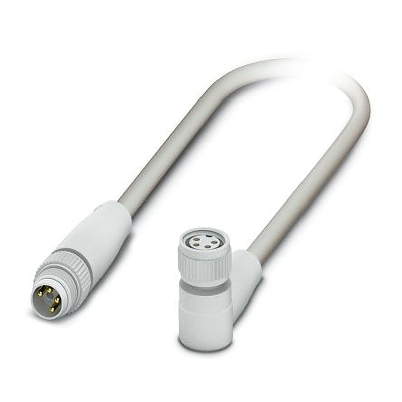 Phoenix Contact Male 4 way Right Angle to Female 4 way Straight Sensor Actuator Cable, 600 mm