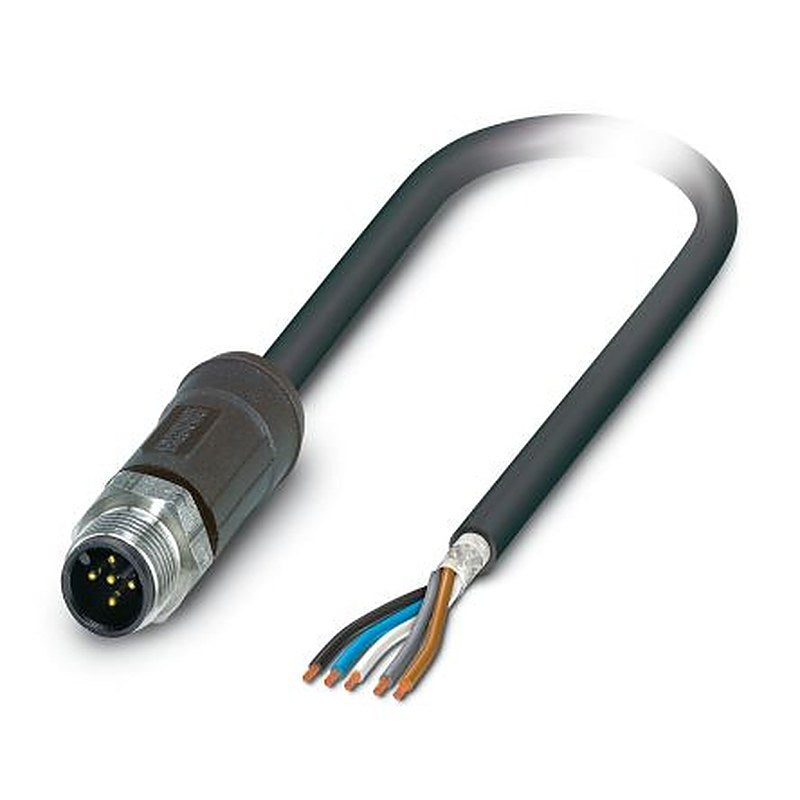 Phoenix Contact Male 5 way M12 to 5 way Unterminated Sensor Actuator Cable, 5 m