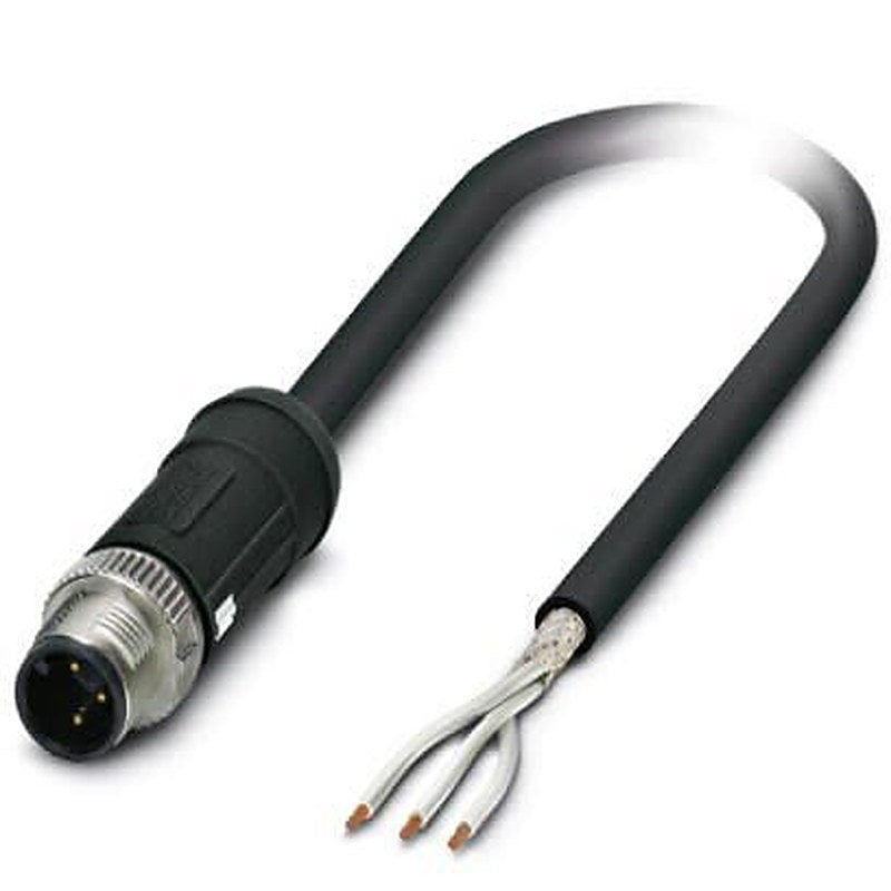 Phoenix Contact Male 3 way M12, Straight to Free End Sensor Actuator Cable, 2 m