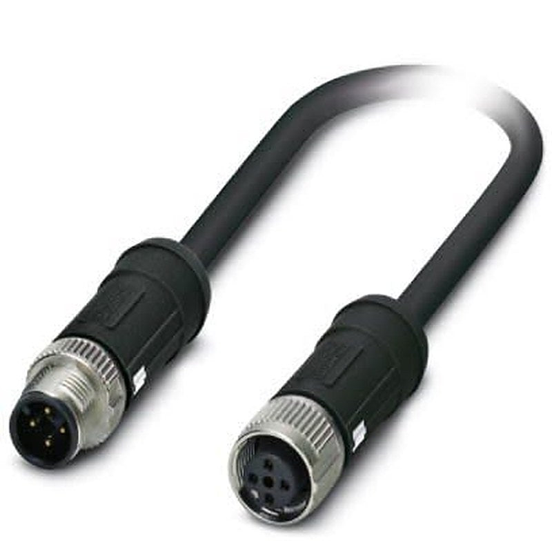 Phoenix Contact Male 4 way M12, Straight to Female M12, Straight Sensor Actuator Cable, 5 m