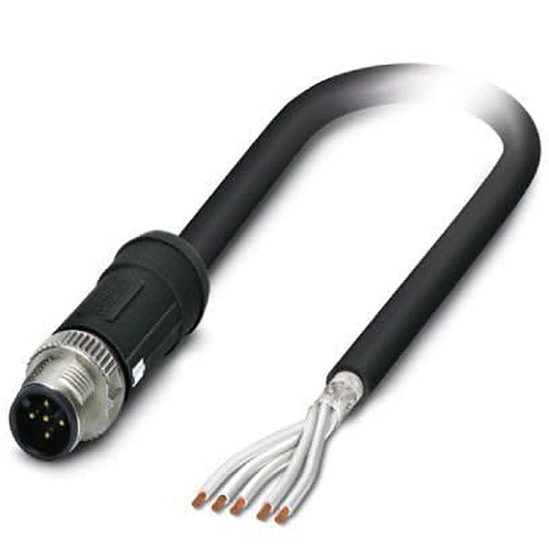 Phoenix Contact Male 5 way M12, Straight to Free End Sensor Actuator Cable, 5 m