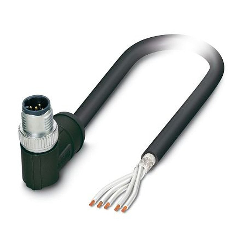 Phoenix Contact Male 5 way Right Angle to 5 way Unterminated Sensor Actuator Cable, 5 m