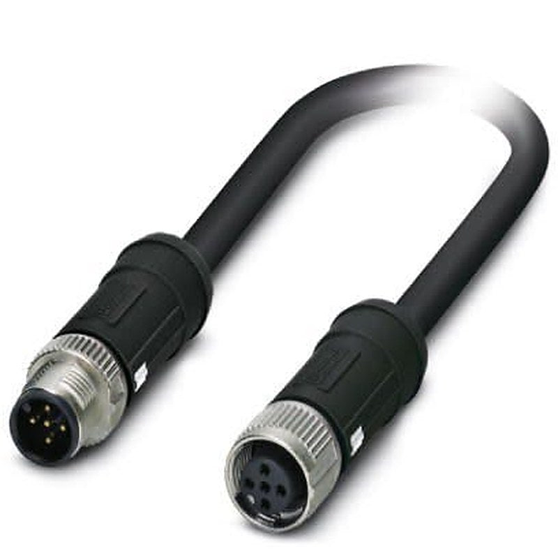 Phoenix Contact Male 5 way M12, Straight to Female 5 way M12 Sensor Actuator Cable, 2 m