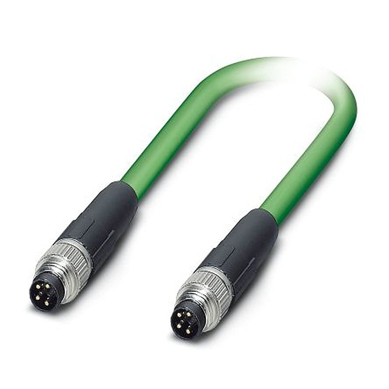 Phoenix Contact NBC, 1 m Cat5 Ethernet Cable, Green, Shielded 4 Screened Polyvinyl Chloride Sheath