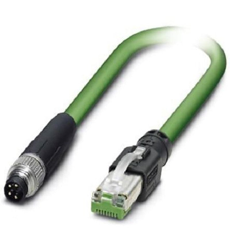 Phoenix Contact NBC, 10 m Cat5 Ethernet Cable, Green, Shielded 4 Screened Polyvinyl Chloride Sheath