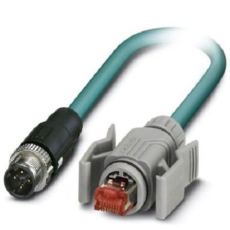 Phoenix Contact NBC, 1 m Cat5 Ethernet Cable, Blue, Shielded 4 Screened Polyurethane Sheath