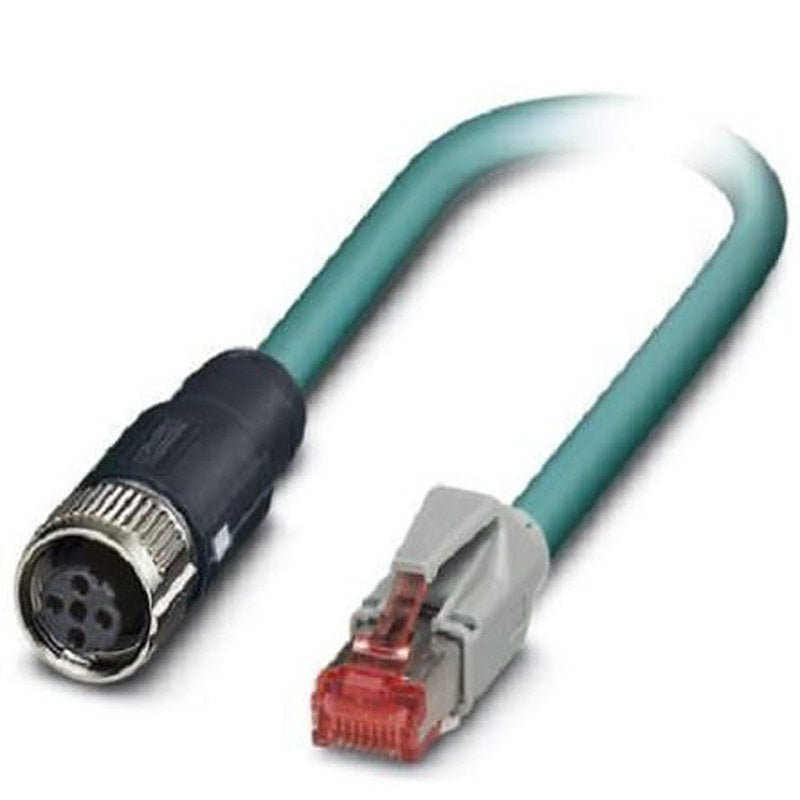 Phoenix Contact NBC, 10 m Cat5 Ethernet Cable, Blue, Shielded 4 Screened Polyurethane Sheath