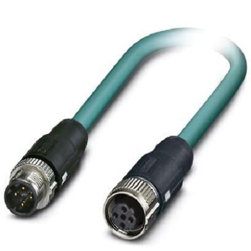 Phoenix Contact Ethernet CAT5 (100 Mbps), 2 m Cat5 Ethernet Cable, Blue, Shielded 4 Screened Polyurethane Sheath