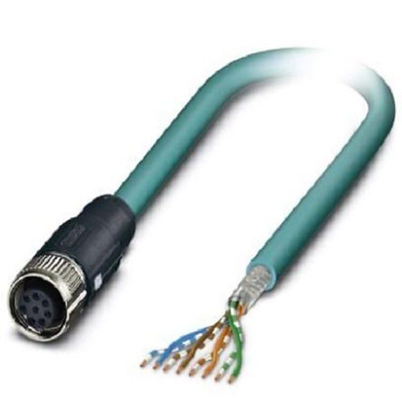 Phoenix Contact NBC, 2 m Cat5 Ethernet Cable, Blue, Shielded 8 Screened Polyurethane Sheath