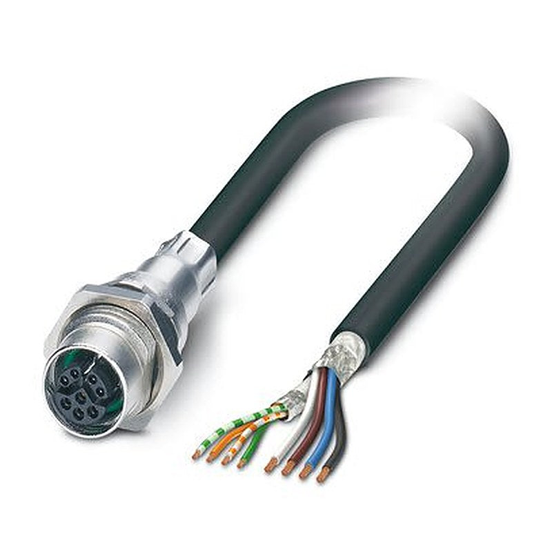 Phoenix Contact Connector, 8 Contacts, Rear, M12 Connector, Socket, Female, IP67