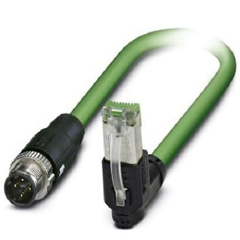 Phoenix Contact NBC, 1 m Cat5 Ethernet Cable, Green, Shielded 4 Screened Polyvinyl Chloride Sheath