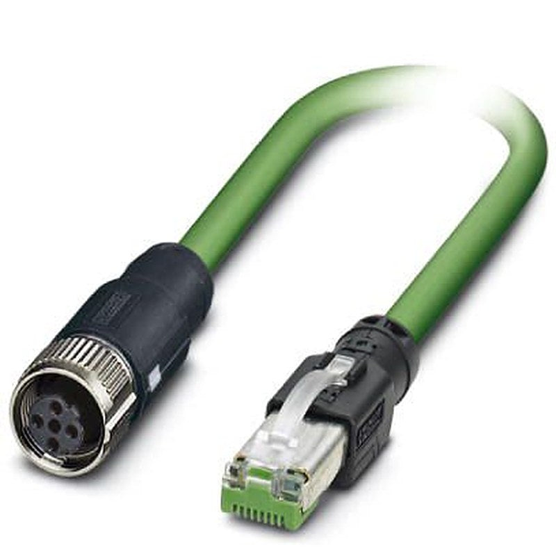 Phoenix Contact NBC, 5 m Cat5 Ethernet Cable, Green, Shielded 4 Screened Polyvinyl Chloride Sheath
