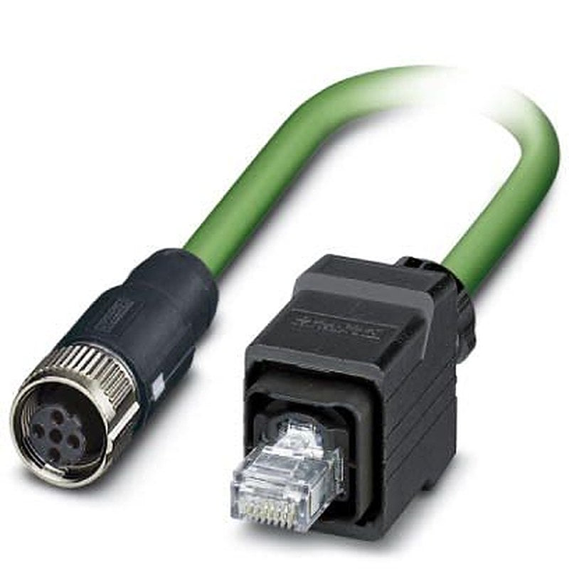 Phoenix Contact NBC, 5 m Cat5 Ethernet Cable, Green, Shielded 4 Screened Polyvinyl Chloride Sheath