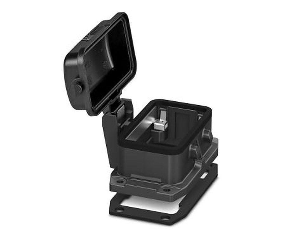 Phoenix Contact HC-EVO-B10-BFDC-PLRBK Series Heavy Duty Power Connector Housing, 1407635