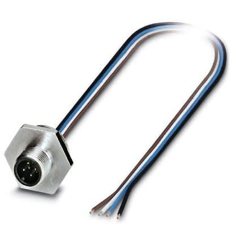 Phoenix Contact Male 4 way M12 to Female Free End Sensor Actuator Cable, 500 mm