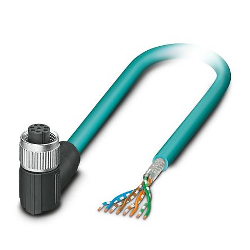 Phoenix Contact NBC- 5.0-94B/FR SCO US, 5 m Cat5 Ethernet Cable, Blue, Shielded 2 Polyurethane Sheath