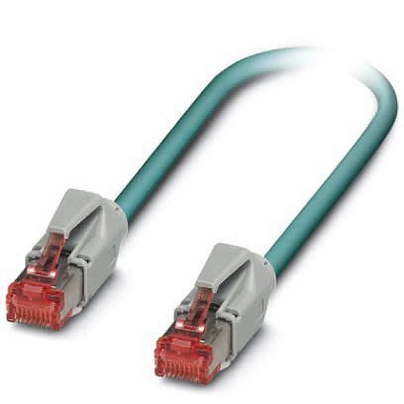 Phoenix Contact NBC, 10 m Cat5e Ethernet Cable, Blue, Shielded 2 Screened Polyurethane Sheath