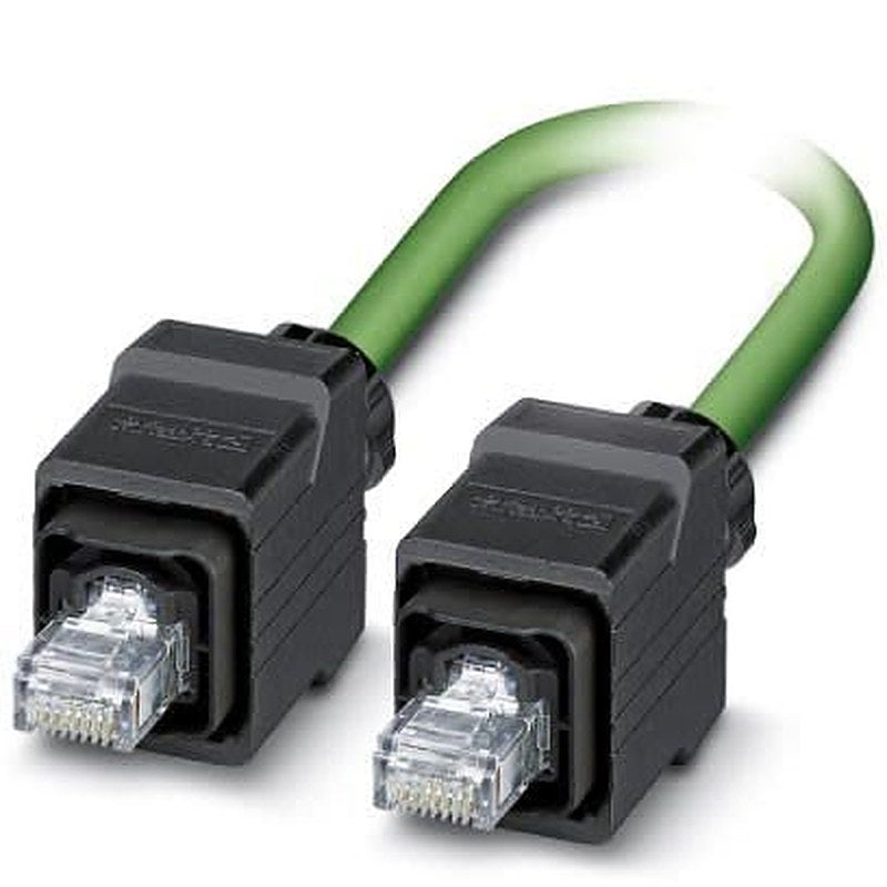 Phoenix Contact NBC, 10 m Cat5e Ethernet Cable, Green, Shielded Screened Polyvinyl Chloride Sheath