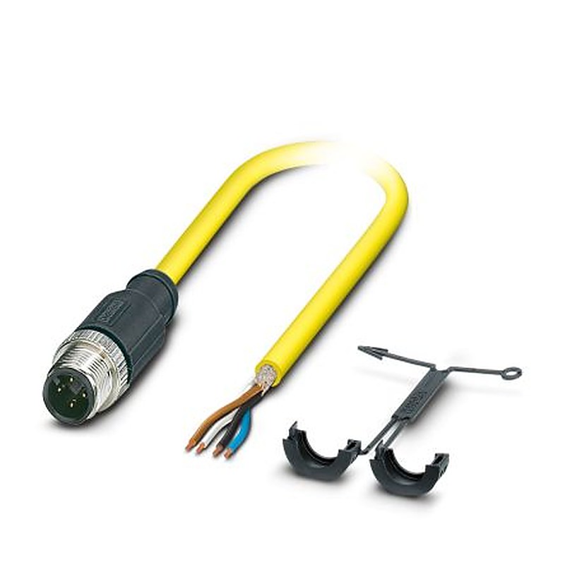 Phoenix Contact Male 4 way M12, Straight to 4 way Straight Actuator/Sensor Cable, 10 m
