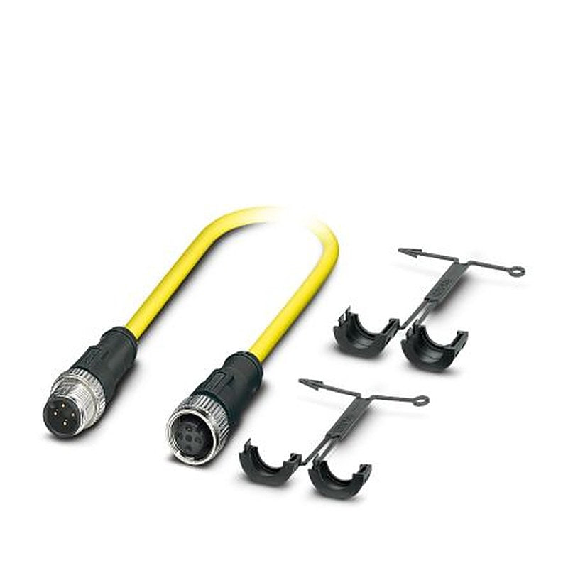 Phoenix Contact Male 4 way M12, Straight to Female 4 way M12, Straight Actuator/Sensor Cable, 500 mm
