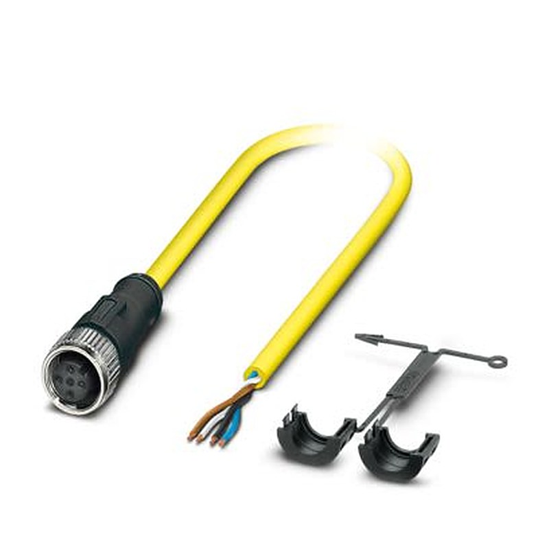 Phoenix Contact 4 way M12, Straight to Female 4 way Straight Actuator/Sensor Cable, 10 m