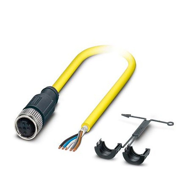Phoenix Contact Unterminated to Male 5 way M12, Straight Actuator/Sensor Cable, 5 m