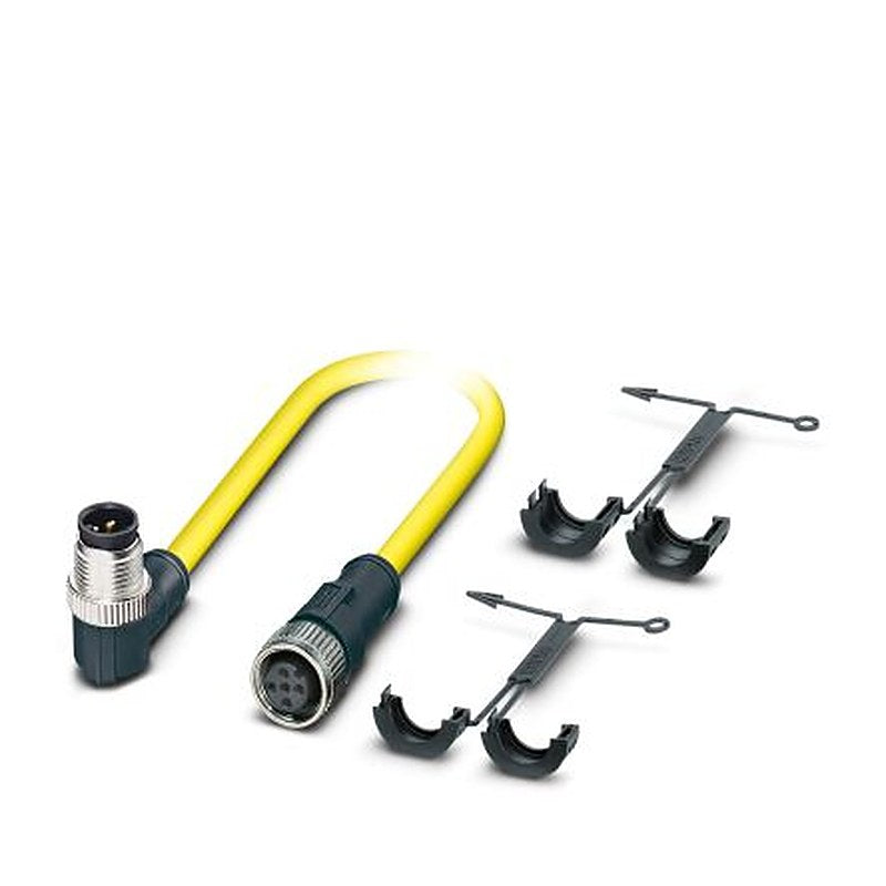 Phoenix Contact Male 5 way M12, Right Angle to Female 5 way M12, Straight Actuator/Sensor Cable, 1.5 m