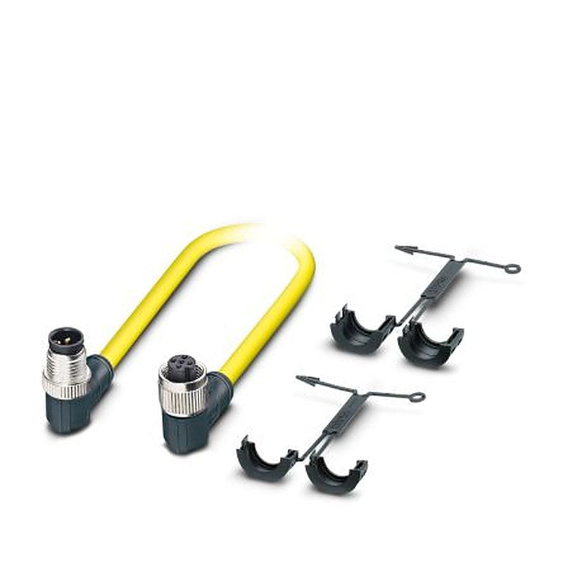 Phoenix Contact Male 5 way M12, Right Angle to Female 5 way Angled M12 Actuator/Sensor Cable, 1.5 m