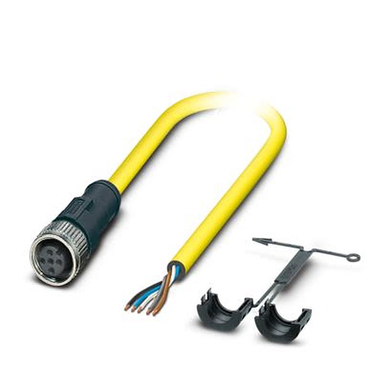 Phoenix Contact 5 way M12, Straight to Female 5 way Straight Actuator/Sensor Cable, 5 m
