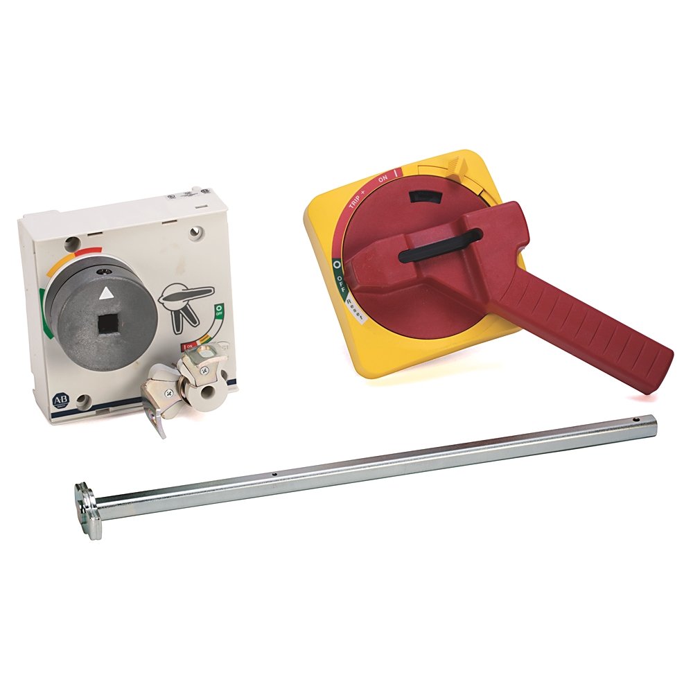 140G/1494V Product Handle Accessories/Operating Mechanisms, 140G Rotary, Rotary Handle, 12 inches, Red/Yellow