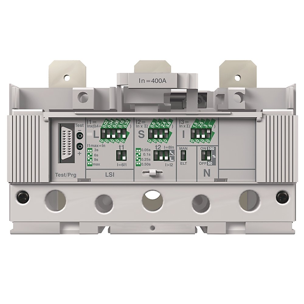 Molded Case Circuit Breaker Trip Unit, 400A, K - Frame, Electronic LSI - Long & Short Time, High Instantaneous, Rated Current 400 A