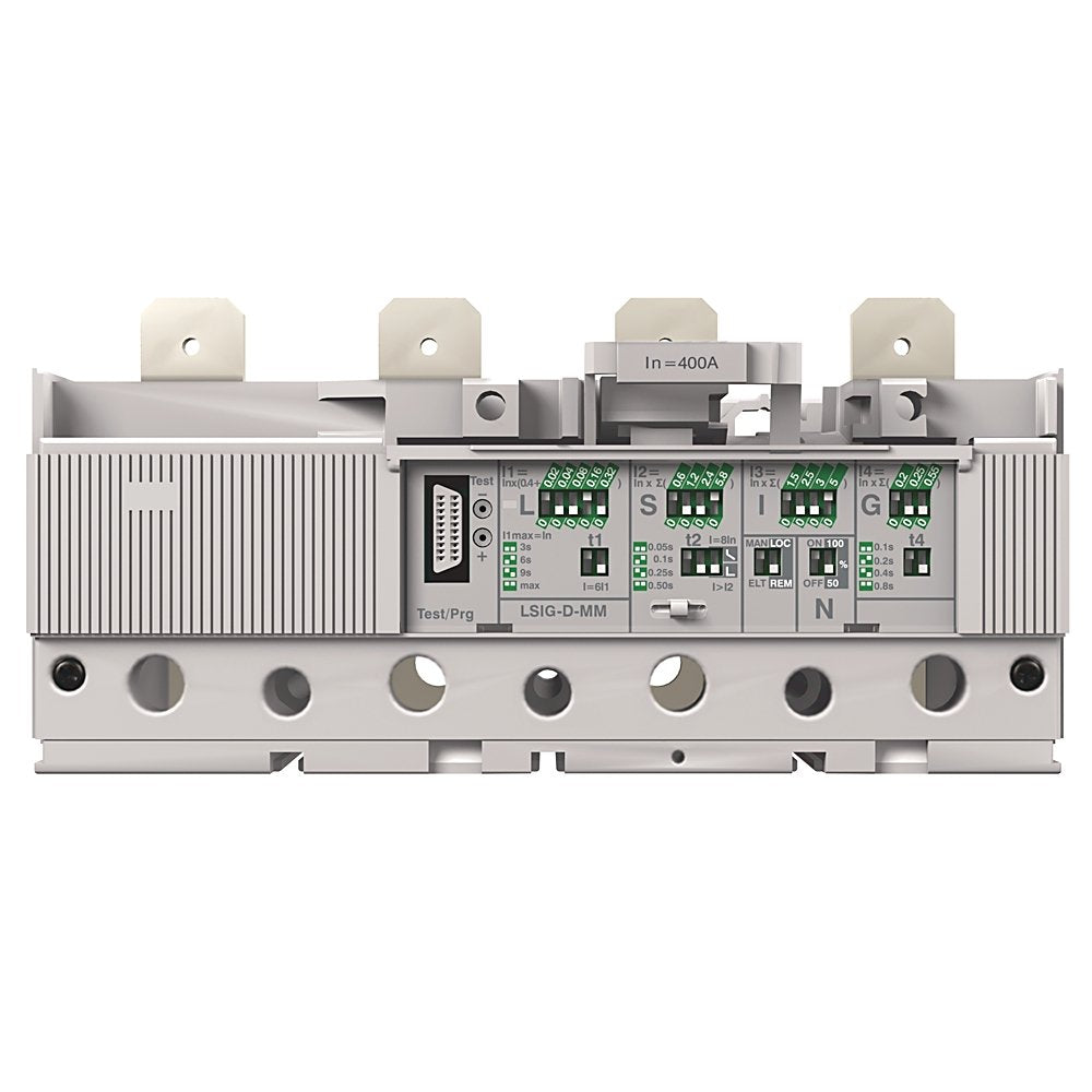 Molded Case Circuit Breaker Trip Unit, 400A, K - Frame, Electronic LSIG - Long & Short Time, High Instantaneous, Ground Fault, Maintenance Instantaneous, Rated Current 400 A