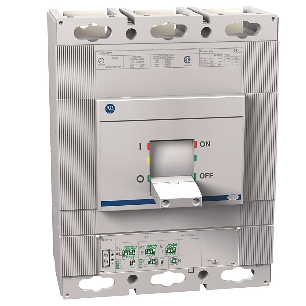 140G - Molded Case Circuit Breaker, M frame, 65 kA Interrupt Rating, LSI (Electronic DIP Switch), 4 Poles, Rated Current 630 A (IEC only)