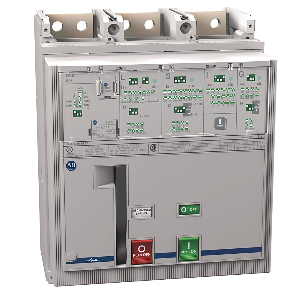 140G - Molded Case Circuit Breaker, NS frame, 65 kA Interrupt Rating, LSIG (Electronic DIP Switch), 4 Poles, Rated Current 1200 A