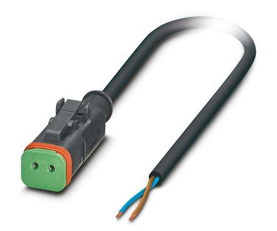 Phoenix Contact Cable Assembly Female Blue, Brown Cable 2 Way Crimp Termination 1410731