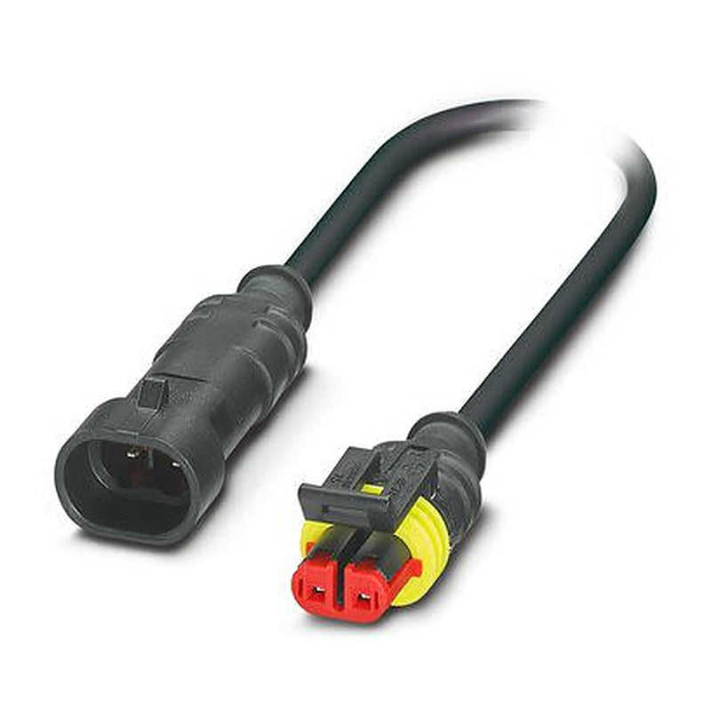 Phoenix Contact Male 2 way Plug, Plug to Female 2 way Straight Sensor Actuator Cable, 3 m