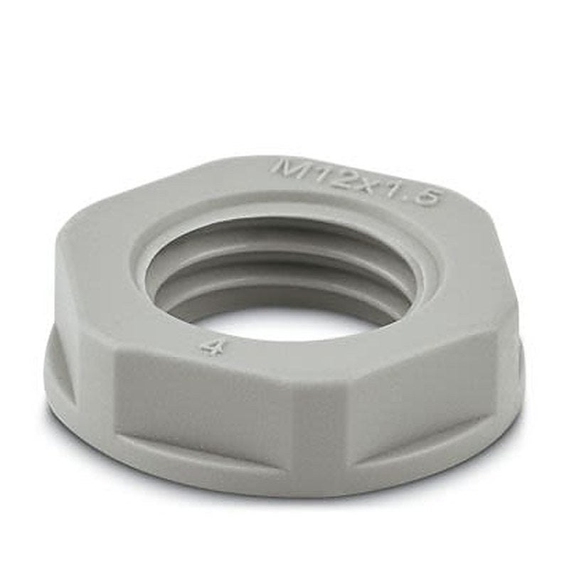 Phoenix Contact Silver, Grey Polyamide Cable Gland Locknut, M12 Thread
